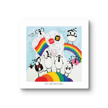 Load image into Gallery viewer, Print - Gays and Baasexuals - Sheep Puns - Inclusive - Mervyn Tay Art
