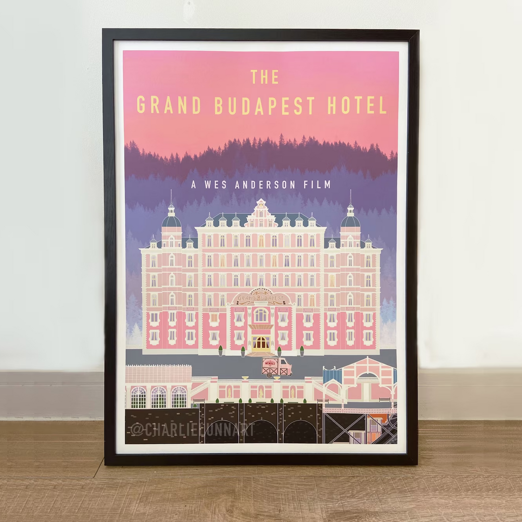 Film and TV Print - The Grand Budapest Hotel - A4 Print - Charlie Lunn Art