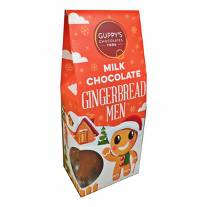 Festive Chocolate Shapes - Gingerbread Men - Milk Chocolate - Guppys Chocolate