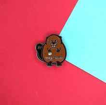 Load image into Gallery viewer, Hay Beaver Enamel Pin - Invisible Illness Club - Innabox - Hay Fever
