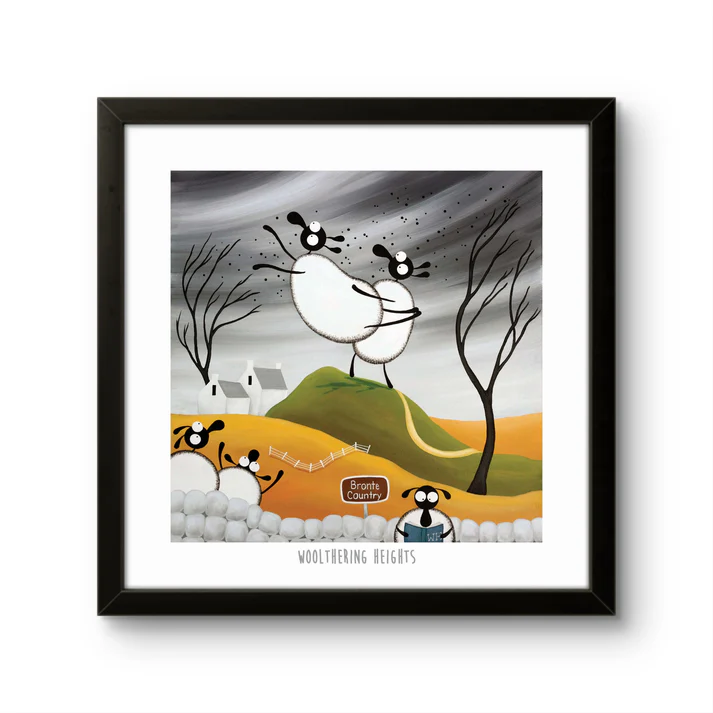 Print - Woolthering Heights - Sheep Puns - Wuthering Heights - Mervyn Tay Art