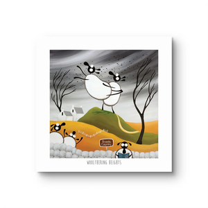 Print - Woolthering Heights - Sheep Puns - Wuthering Heights - Mervyn Tay Art