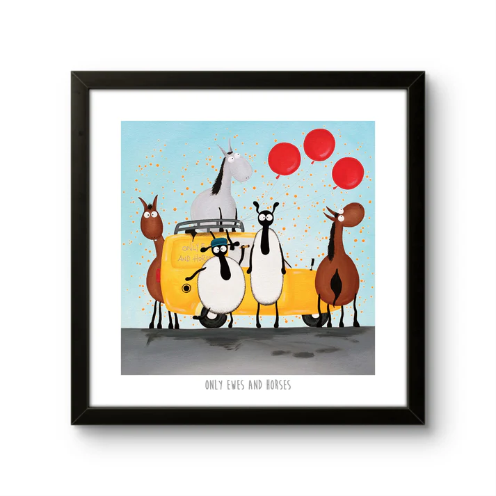 Print - Only Ewes and Horses - Sheep Puns - Only Fools and Horses - Mervyn Tay Art