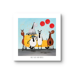 Print - Only Ewes and Horses - Sheep Puns - Only Fools and Horses - Mervyn Tay Art