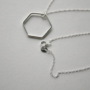 Hexagon Necklace - Sterling Silver - Gemma Fozzard