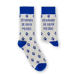 I'd Rather Be With My Dog Socks - Unisex socks - Urban Eccentric - Dog Lover Gifts