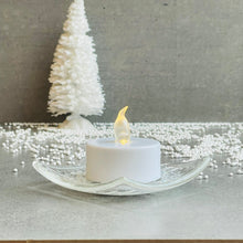 Load image into Gallery viewer, Wreath Glass Small Trinket Dish - Glass Dish - Christmas Wreath - Twice Fired - Candle Holder
