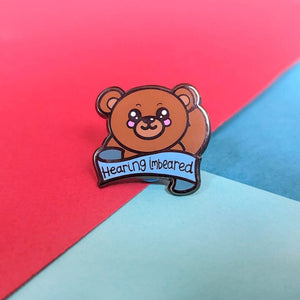 Hearing Impaired Enamel Pin - Hearing Imbeared - Chronic Illness - Invisible Illness Club - Innabox