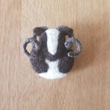 Load image into Gallery viewer, Jacobs Sheep - Needle Felted Brooch - Useless Buttons
