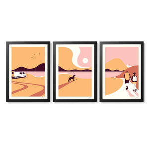 Last Trip of the Summer - Orange - A4 print series - 3 designs to choose - Or8Design