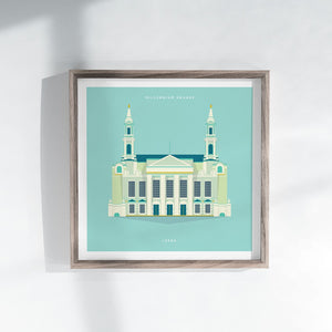 Civic Hall, Millennium Square, Leeds - Square Print - Empty Insides Art