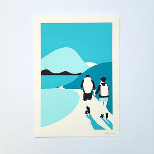 Last Trip of the Summer - Blue - A4 print series - 3 designs to choose - Or8Design