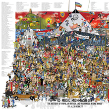 Load image into Gallery viewer, Music Mishmash – The History of Popular Britsh and Irish Music in One Image - Nostalgia Print - The Mishmash Man - Music Fans
