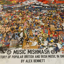 Load image into Gallery viewer, Music Mishmash – The History of Popular Britsh and Irish Music in One Image - Nostalgia Print - The Mishmash Man - Music Fans
