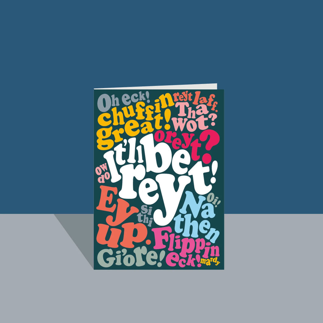 Yorkshire Slang  - Yorkshire Greetings card - JAM Artworks