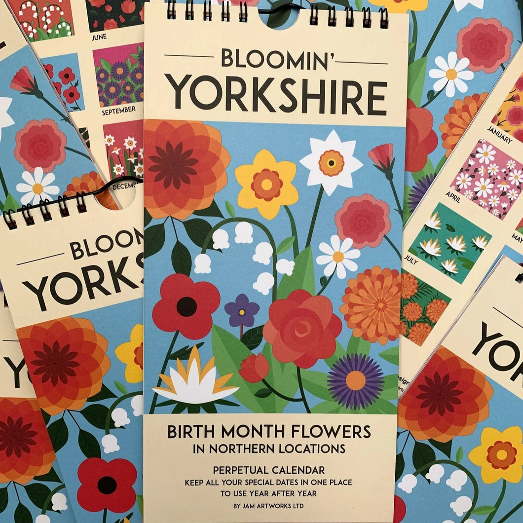 Perpetual Calendar - Bloomin' Yorkshire - Yorkshire Gift idea - JAM Artworks