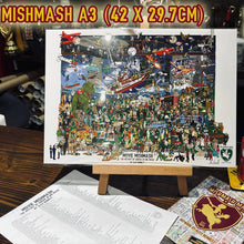Load image into Gallery viewer, Movie Mishmash – The History of Cinema in One Image - Nostalgia Print - The Mishmash Man - Movie Fans

