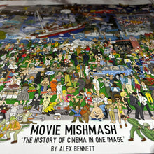 Load image into Gallery viewer, Movie Mishmash – The History of Cinema in One Image - Nostalgia Print - The Mishmash Man - Movie Fans
