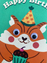 Load image into Gallery viewer, Happy Birthday From Me And The Cat - Googly Eyes Card - JAM Artworks

