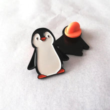 Load image into Gallery viewer, Enamel Pin - The Penguin of Positivity - Positive Pin - By Kate Elford
