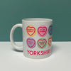 Yorkshire Love Hearts Mug - JAM Artworks