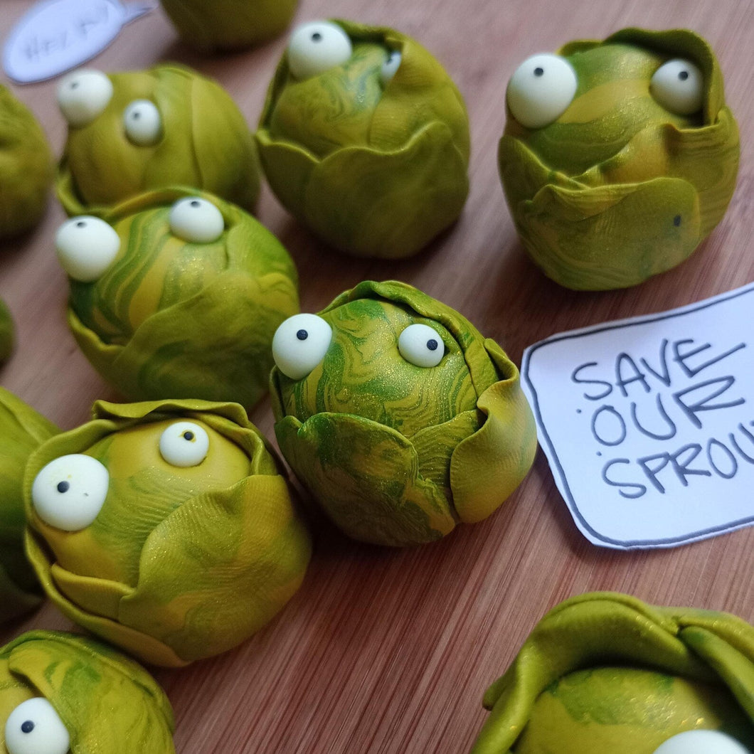 Christmas Polymer Clay Figure - Sprout Buddies - York Stone Buddies