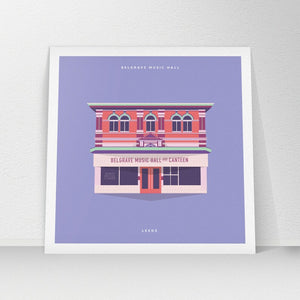 Belgrave Music Hall, Leeds - Square Print - Empty Insides Art