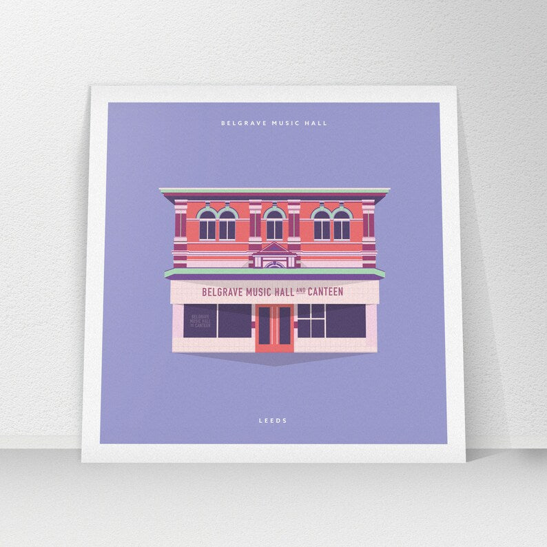 Belgrave Music Hall, Leeds - Square Print - Empty Insides Art