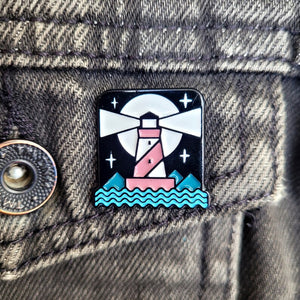 Lighthouse Enamel Pin - Or8 Design - outdoors, adventure