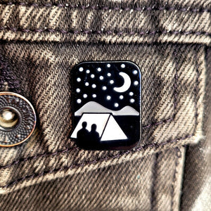 Lost in the Stars Enamel Pin - Or8 Design - camping, outdoors, adventure