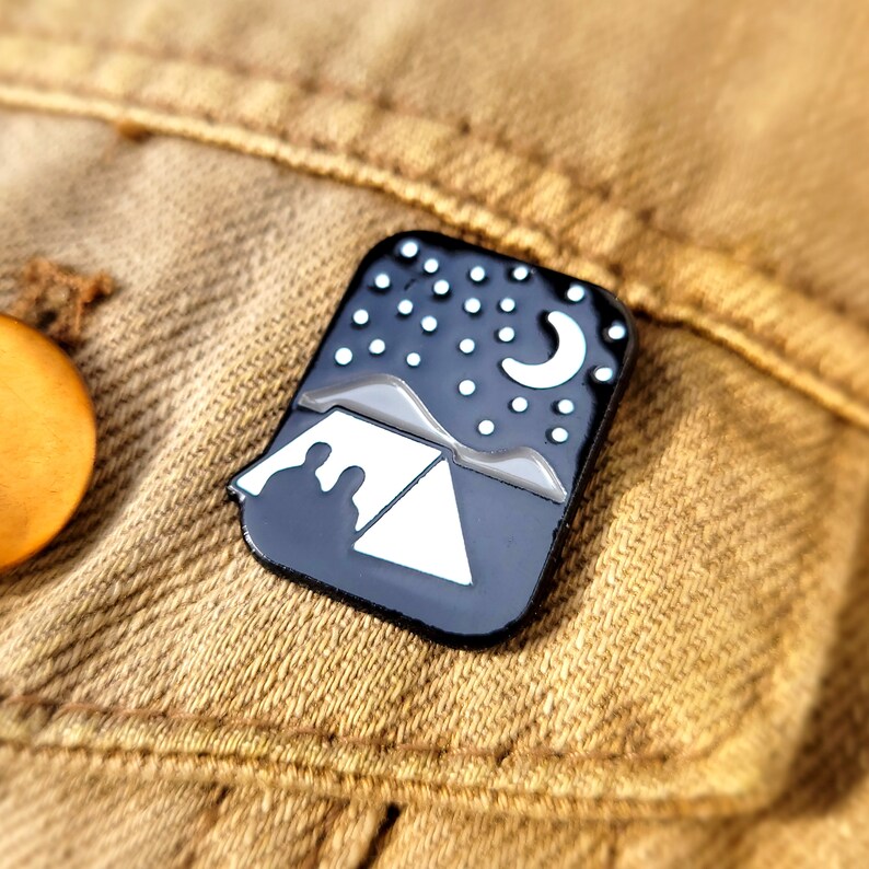 Lost in the Stars Enamel Pin - Or8 Design - camping, outdoors, adventure