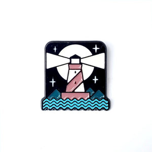 Lighthouse Enamel Pin - Or8 Design - outdoors, adventure