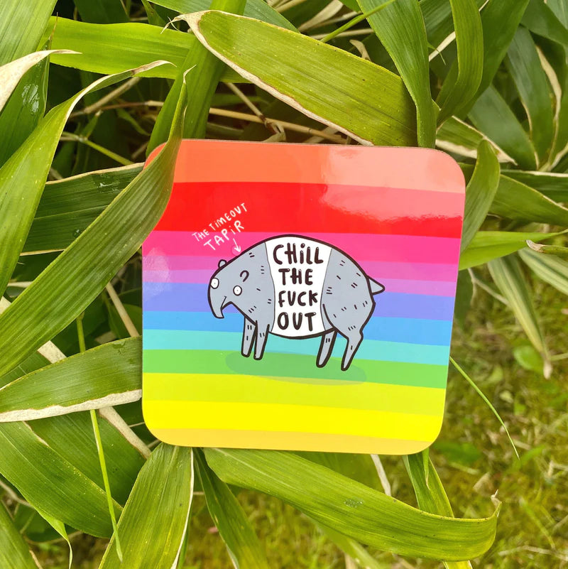 The Timeout Tapir Coaster - Katie Abey - Sweary Coaster