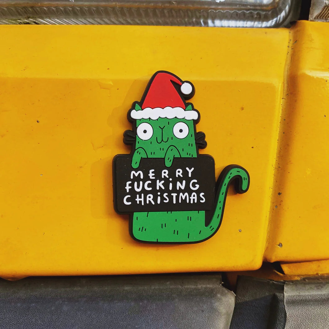 Sweary Cat Fridge Magnets - Merry FxCKing Christmas Katie Abey - caution: bad language! (Copy)