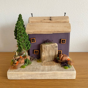 Wooden Cottage - Purple Spooky Cottage - Tina's Lovely Creations