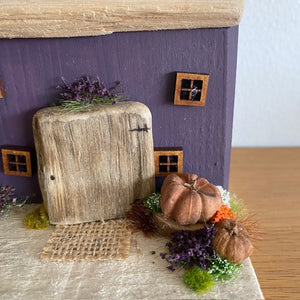 Wooden Cottage - Purple Spooky Cottage - Tina's Lovely Creations