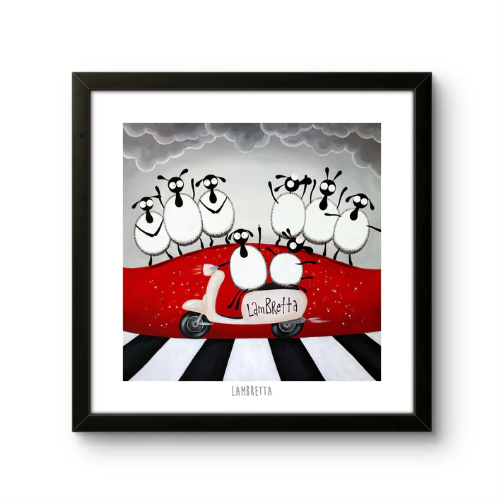 Print - Lambretta - Sheep Puns - Mervyn Tay Art