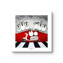 Load image into Gallery viewer, Print - Lambretta - Sheep Puns - Mervyn Tay Art

