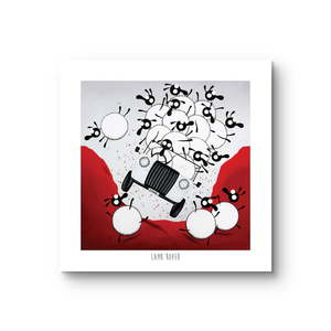 Print - Lamb Rover - Land Rover - Sheep Puns - Mervyn Tay Art