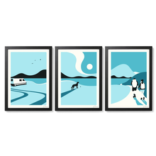 Load image into Gallery viewer, Last Trip of the Summer - Blue - A4 print series - 3 designs to choose - Or8Design

