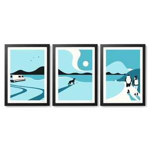 Last Trip of the Summer - Blue - A4 print series - 3 designs to choose - Or8Design