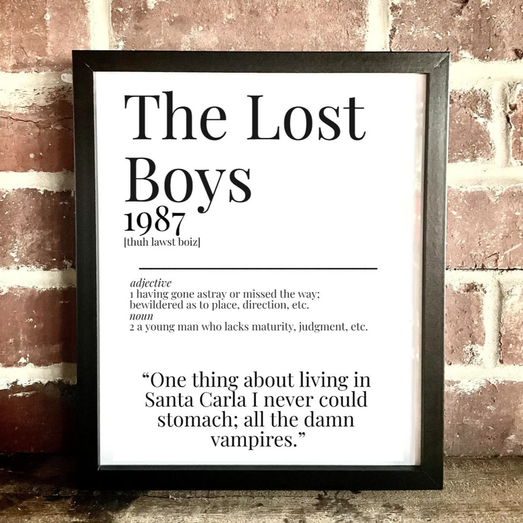 Movie Dictionary Description Quote Print - The Lost Boys - Movie Prints by Zwag