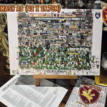 Load image into Gallery viewer, Leeds United Mishmash – The History of the Whites in One Image - Nostalgia Print - The Mishmash Man - LUFC
