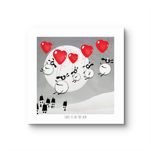 Print - Love is in the Air - Sheep Puns - Mervyn Tay Art