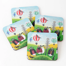 Load image into Gallery viewer, Coaster - Made in Yorkshear - Sheep Puns - Yorkshire Gift - Mervyn Tay Art
