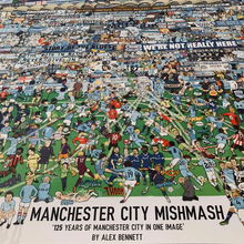 Load image into Gallery viewer, Man City Mishmash – The History of Manchester City FC in One Image - Nostalgia Print - The Mishmash Man
