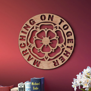 Marching on Together - Wooden Wall Plaque - Leeds United - Allmappedout