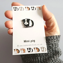 Load image into Gallery viewer, Enamel Pin - Mini Pig Pins - Lots of Colours - Guinea Pig Pin - By Kate Elford
