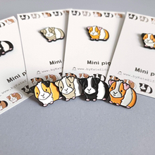 Load image into Gallery viewer, Enamel Pin - Mini Pig Pins - Lots of Colours - Guinea Pig Pin - By Kate Elford
