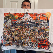 Load image into Gallery viewer, Music Mishmash – The History of Popular Britsh and Irish Music in One Image - Nostalgia Print - The Mishmash Man - Music Fans
